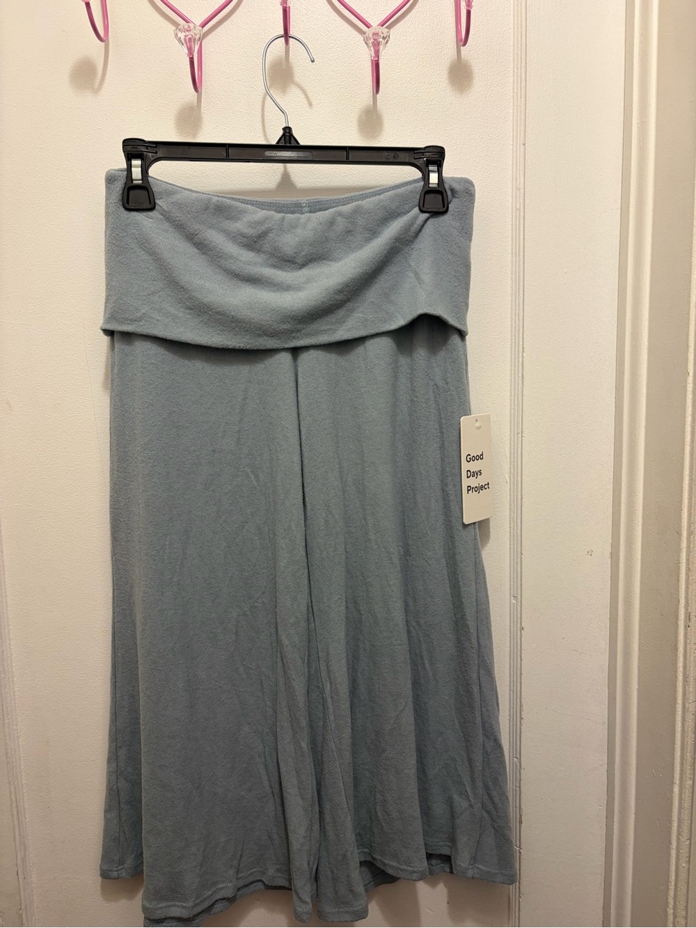 Good Days Project blue fold over gauchos size small